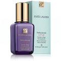 Estée Lauder Perfectionist [CP+R] Wrinkle Lifting/Firming Serum in a purple bottle with a gold cap, shown next to its light blue and white packaging box.
