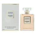 Chanel Coco Mademoiselle perfume bottle and packaging on a white background