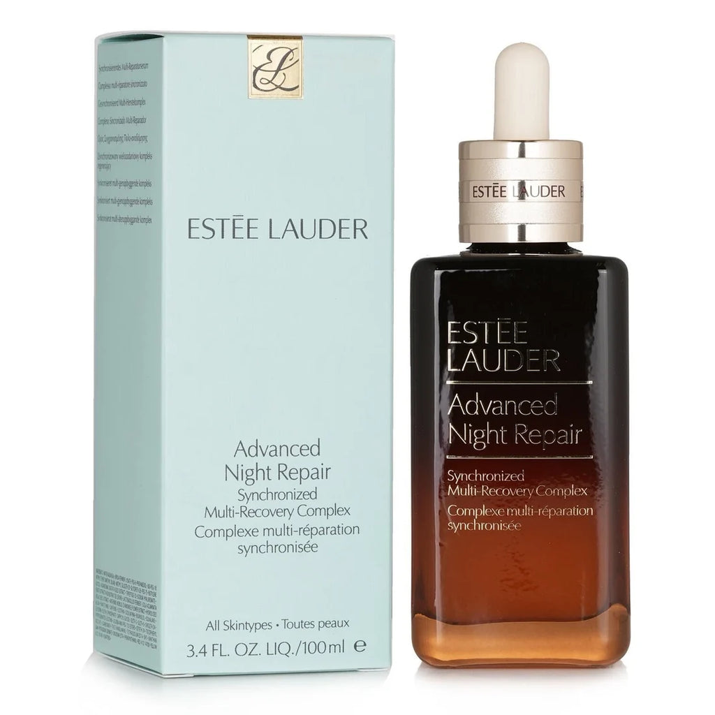Estée Lauder Advanced Night Repair serum bottle and packaging on a white background